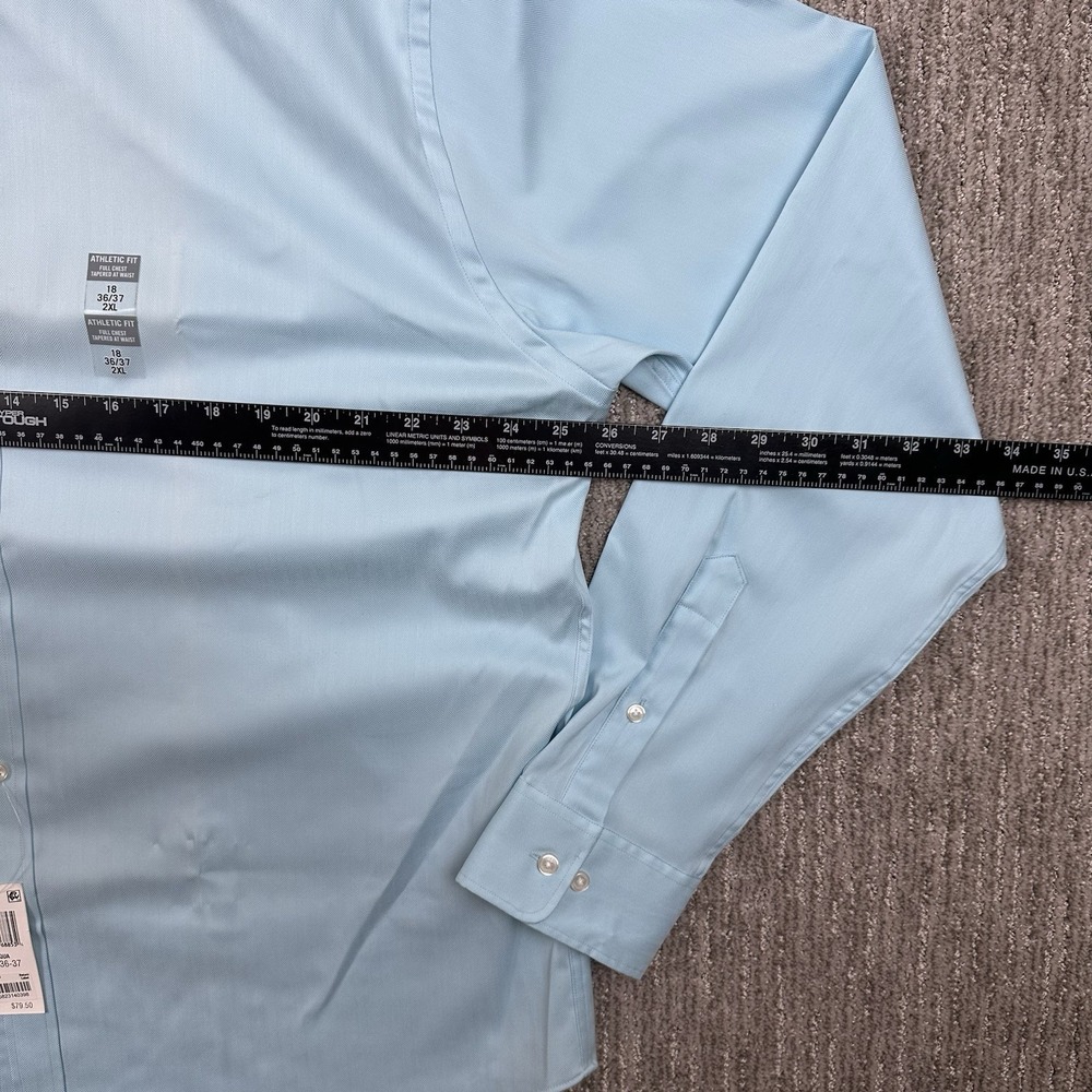 NWT Tommy Hilfiger Shirt The Flex Cool Athletic Fit Mens 2XL Blue Long Sleeve - Picture 5 of 12